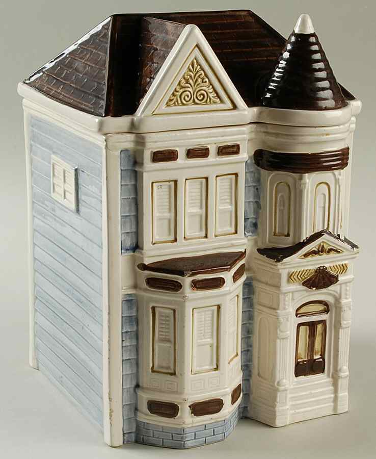 Victorian House Large Canister & Lid by Otagiri-1