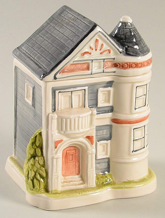 Victorian House Sugar Bowl & Lid by Otagiri-1