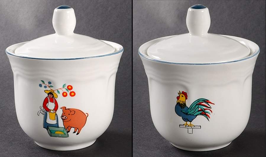 Farm Friends Sugar Bowl & Lid by Oneida-1