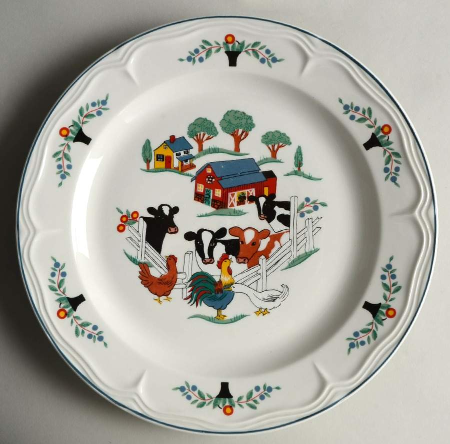 Farm Friends 12" Chop Plate (Round Platter) by Oneida-1