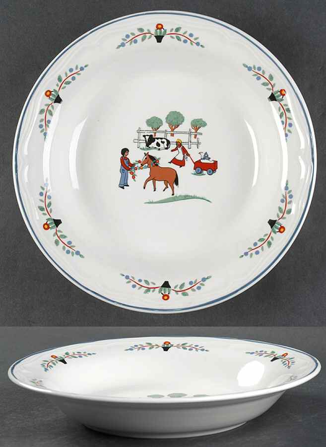 Farm Friends Large Rim Soup Bowl by Oneida-1