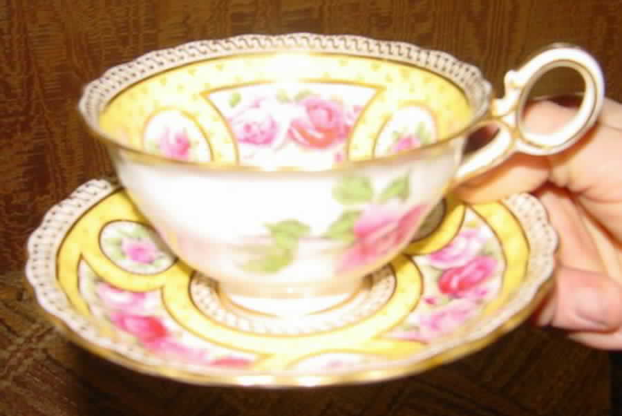 17896 Footed Cup & Saucer Set by Ovington's-1