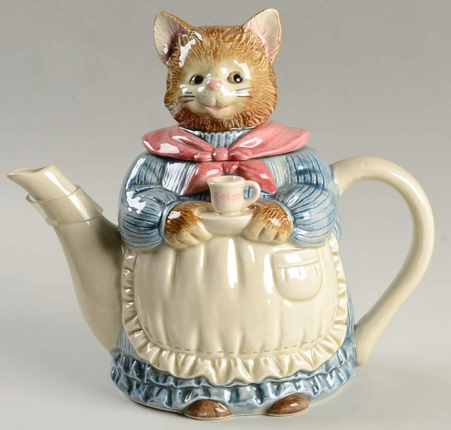 Whiskers Teapot & Lid by Otagiri-1