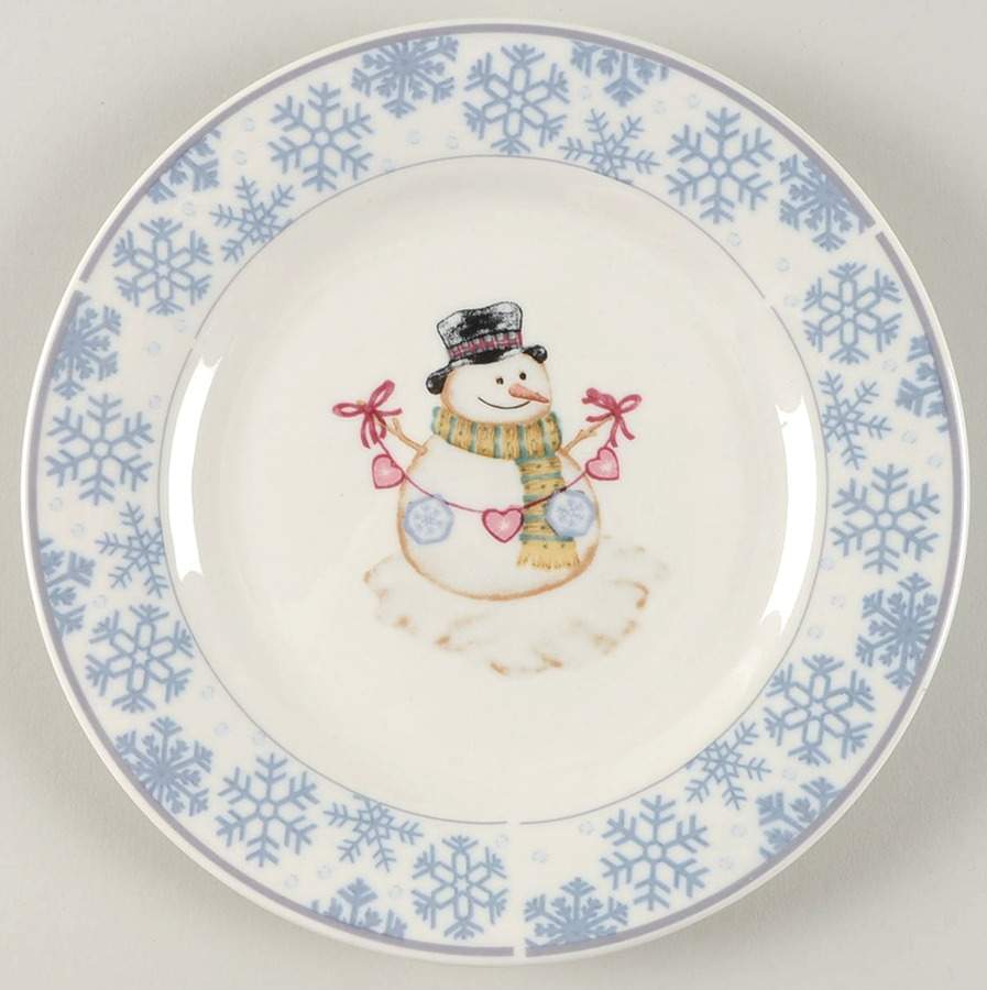Frosty (Blue Snowflakes) Salad Plate by Oneida-1