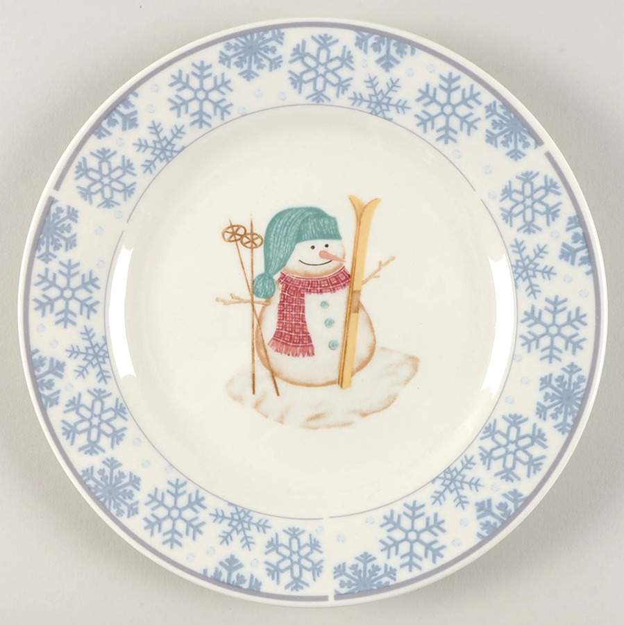 Frosty (Blue Snowflakes) Salad Plate by Oneida-1