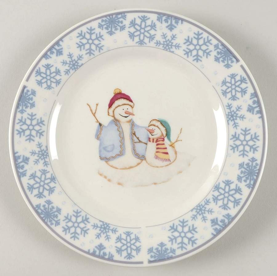 Frosty (Blue Snowflakes) Salad Plate by Oneida-1