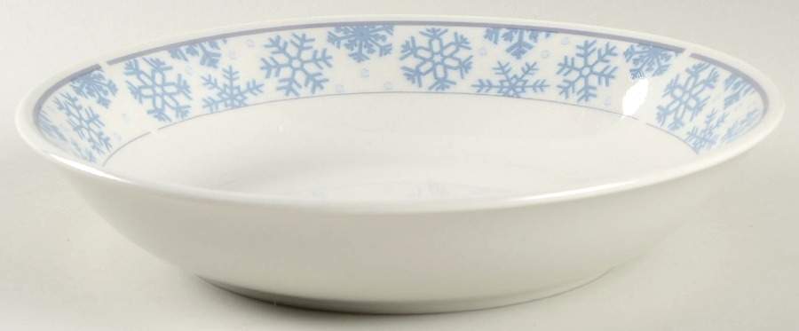 Frosty (Blue Snowflakes) Soup/Cereal Bowl by Oneida-1