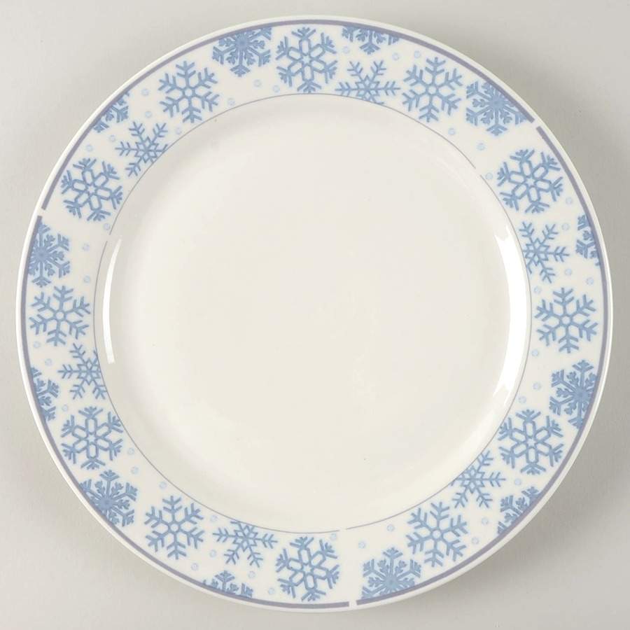 Frosty (Blue Snowflakes) Dinner Plate by Oneida-1
