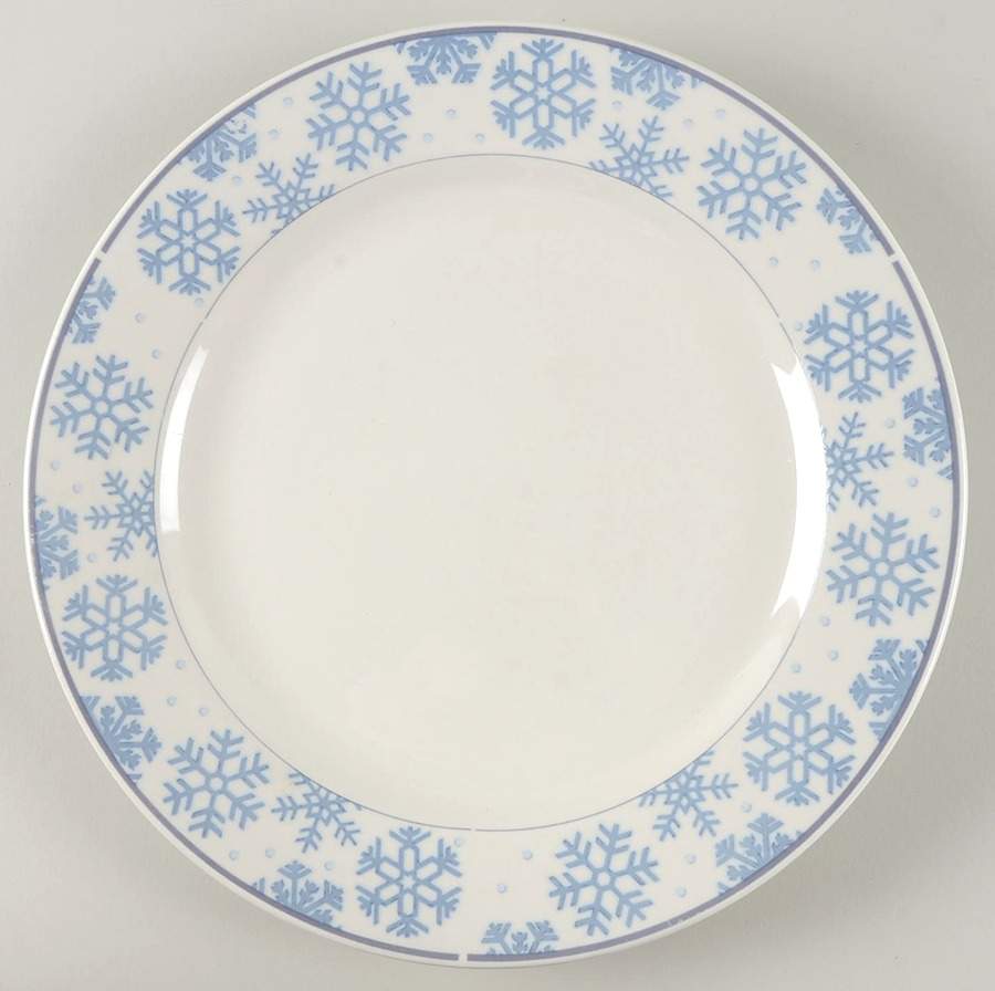 Frosty (Blue Snowflakes) 12" Chop Plate (Round Platter) by Oneida-1