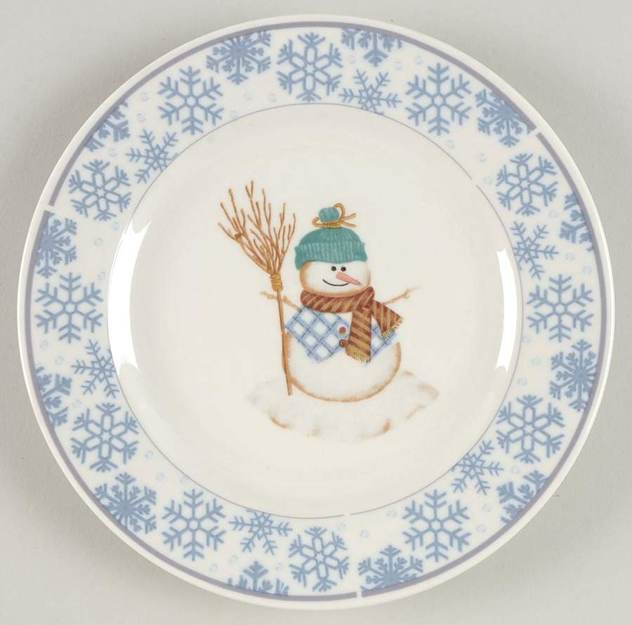 Frosty (Blue Snowflakes) Salad Plate by Oneida-1