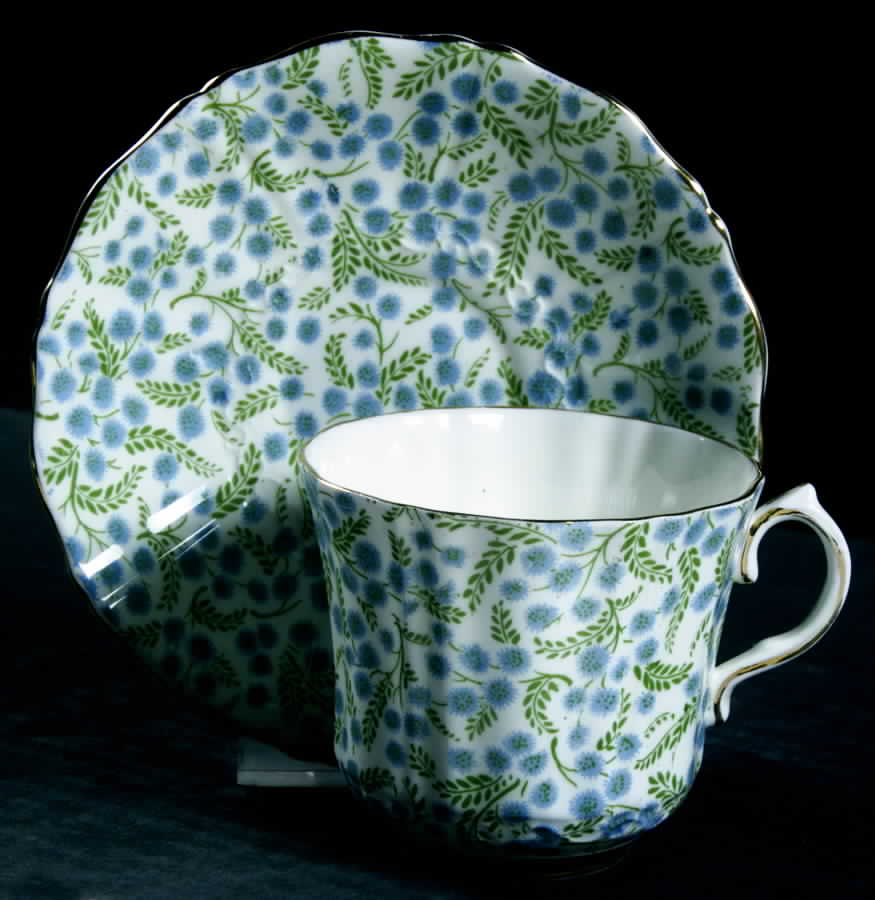 2947 Flat Cup & Saucer Set by Old Royal (England)-1