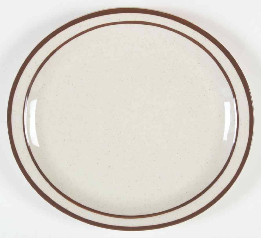 Dune Brown 10" Oval Serving Platter by Oneida-1