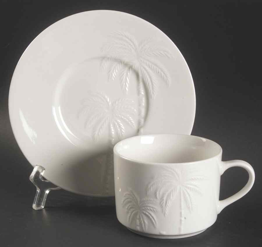 Palm Springs Flat Cup & Saucer Set by Oneida-1