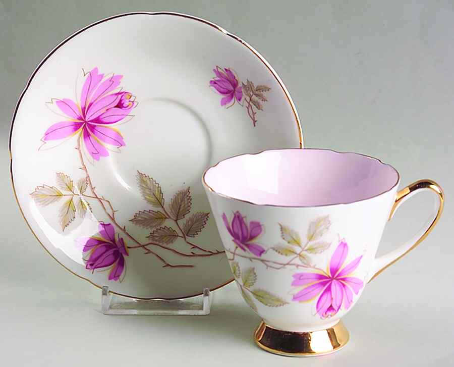 OLR16 Footed Cup & Saucer Set by Old Royal (England)-1