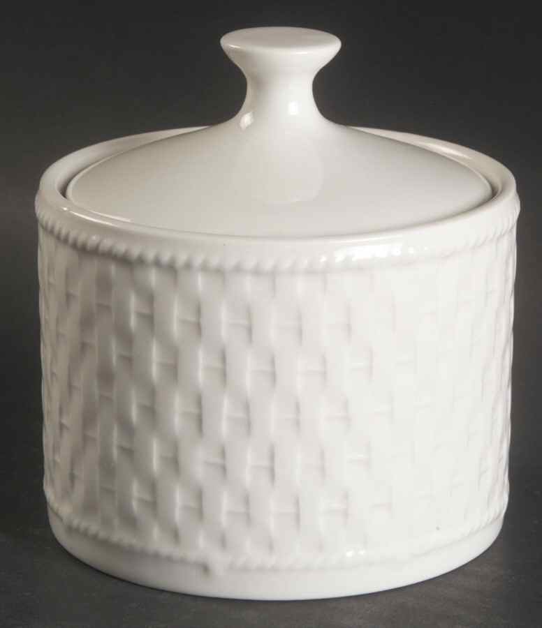 Basket Weave Sugar Bowl & Lid by Oneida-1