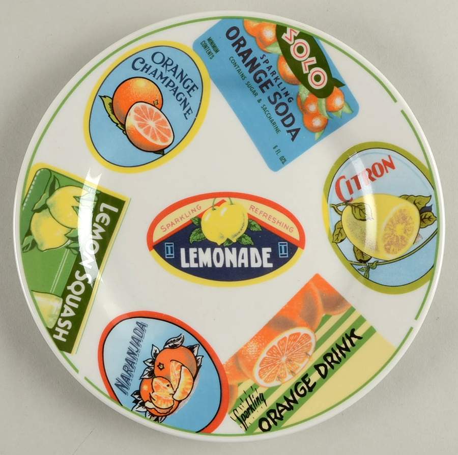 Citrus Labels Salad Plate by Oneida-1