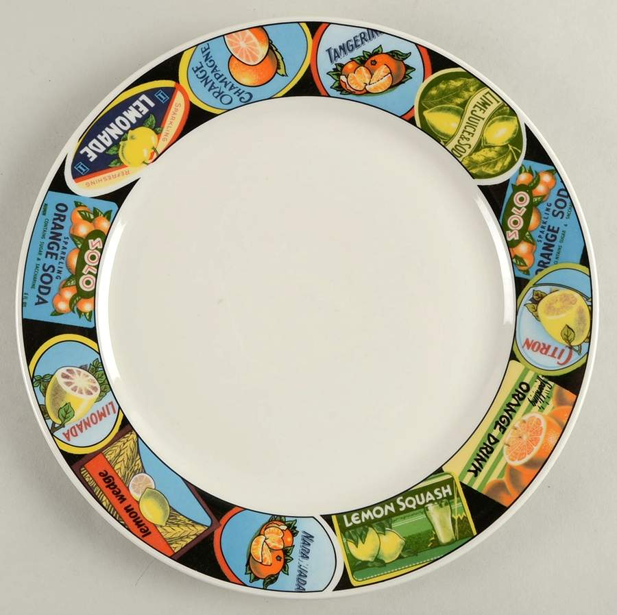 Citrus Labels Dinner Plate by Oneida-1