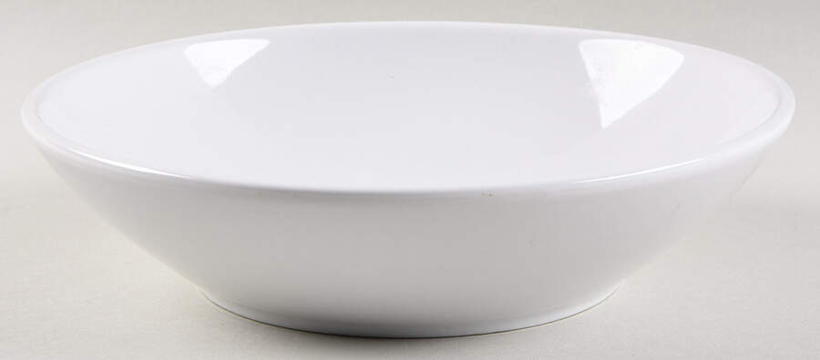 Rolled Edge Bright White 9" Round Vegetable Bowl by Oneida-1
