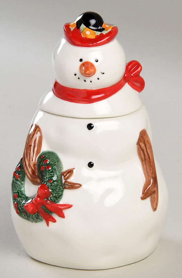 Snow Family Figural Sugar Bowl & Lid by Oneida-1