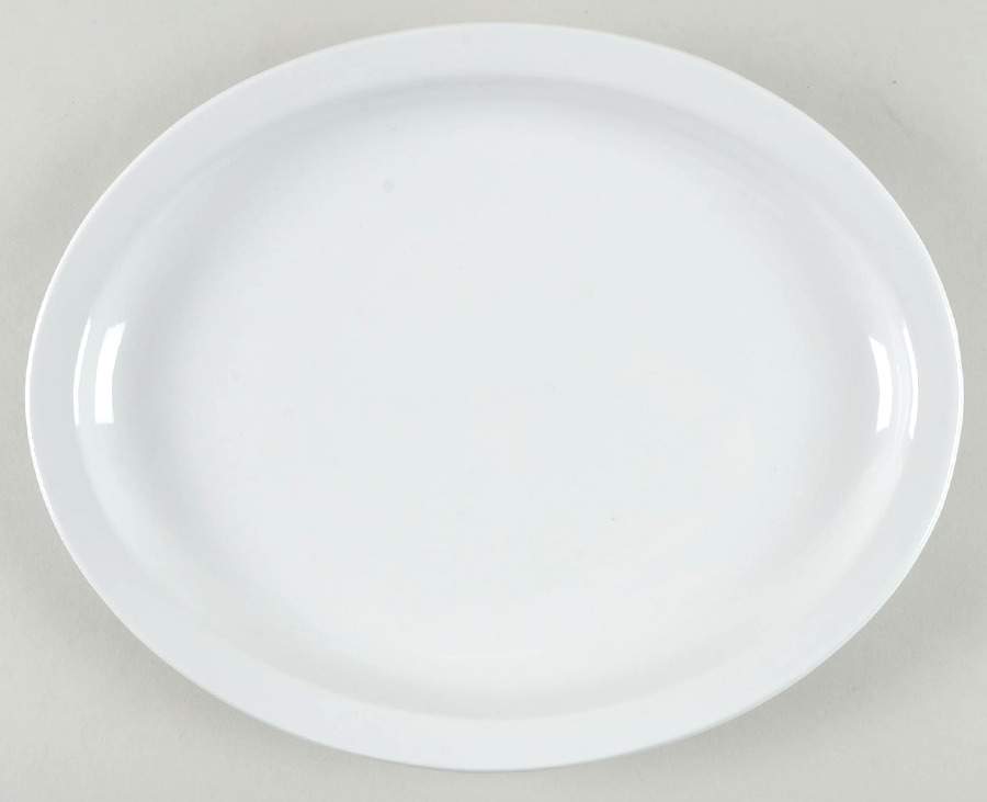 Crown Rego White 12" Oval Serving Platter by Oneida-1