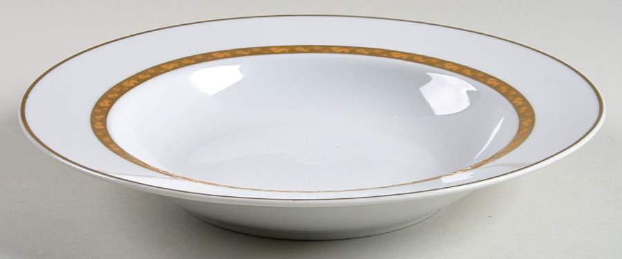 Golden Foliage Rim Soup Bowl by Oneida-1