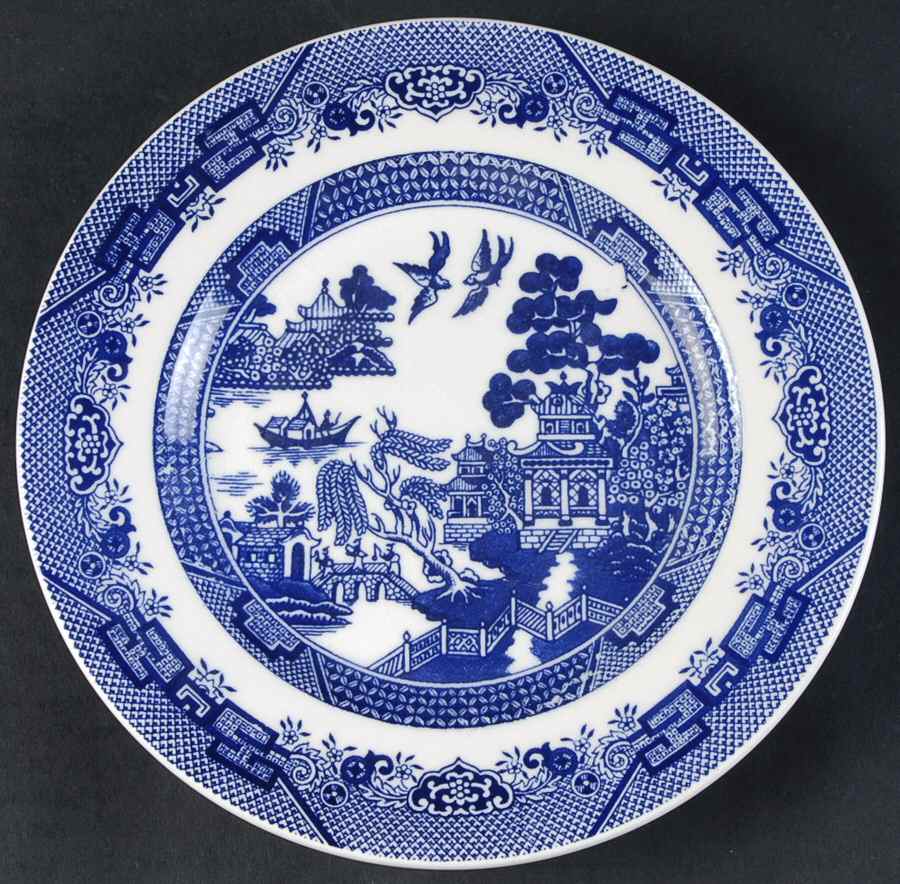 Blue Willow Salad Plate by Oxford (Brazil)-1