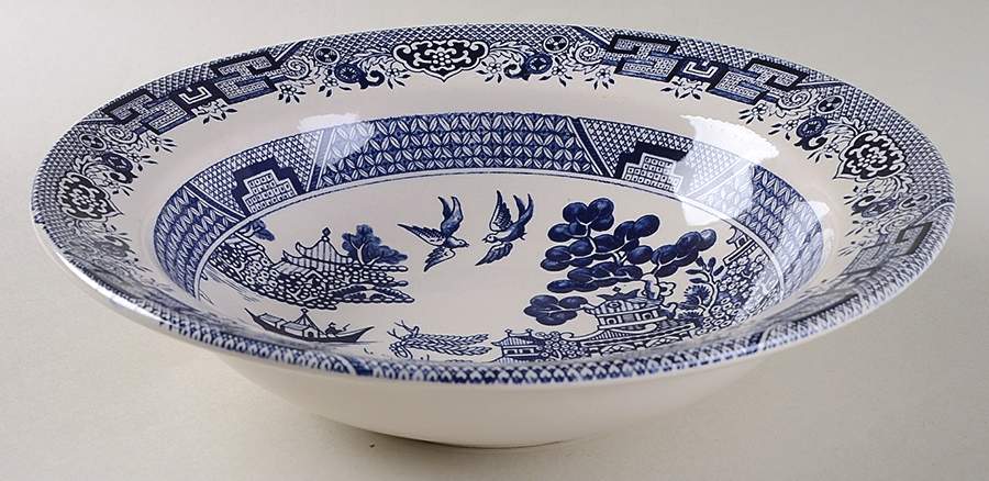 Blue Willow 9" Round Vegetable Bowl by Oxford (Brazil)-1