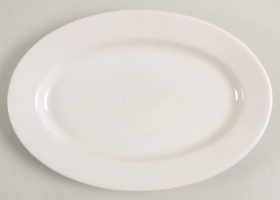 Buffalo China (Buffalo Backstamp) 8" Oval Serving Platter by Oneida-1