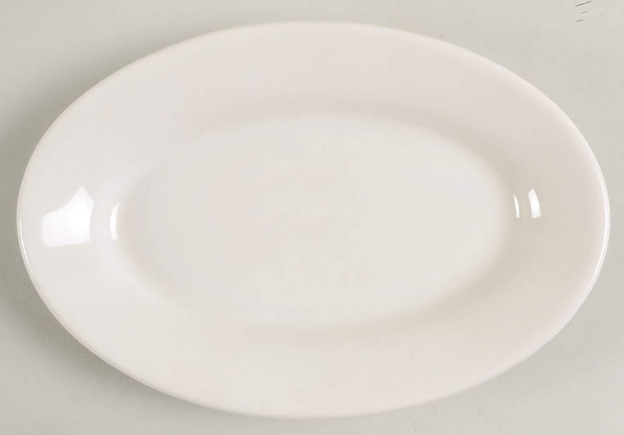 Buffalo China (Buffalo Backstamp) 7" Oval Serving Platter by Oneida-1