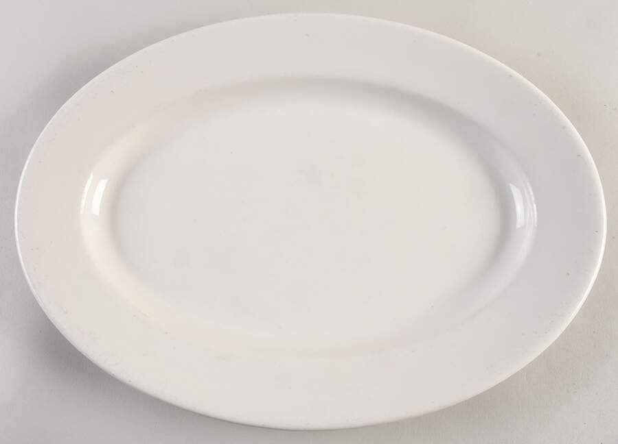Buffalo China (Buffalo Backstamp) 15" Oval Serving Platter by Oneida-1