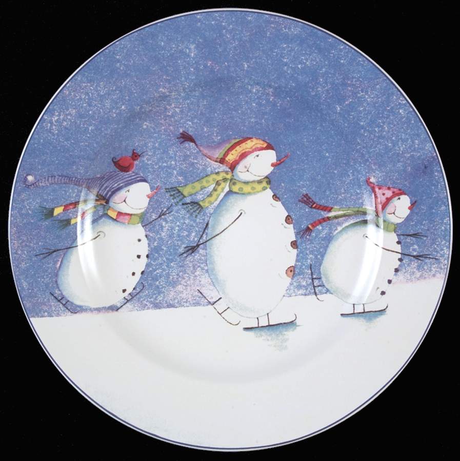 Snow Family Fun Salad/Dessert Plate by Oneida-1