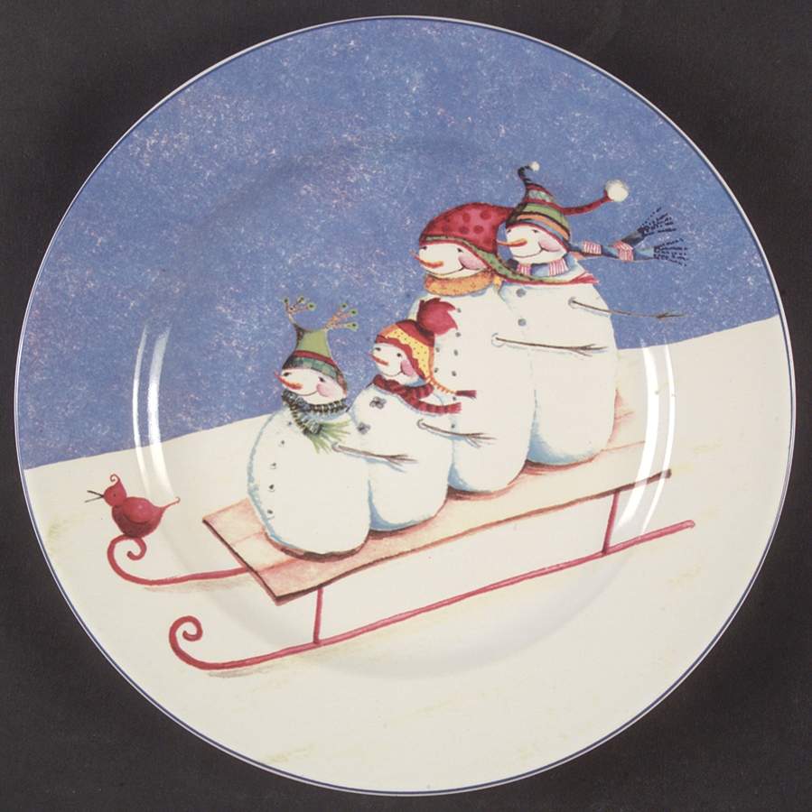Snow Family Fun Salad/Dessert Plate by Oneida-1
