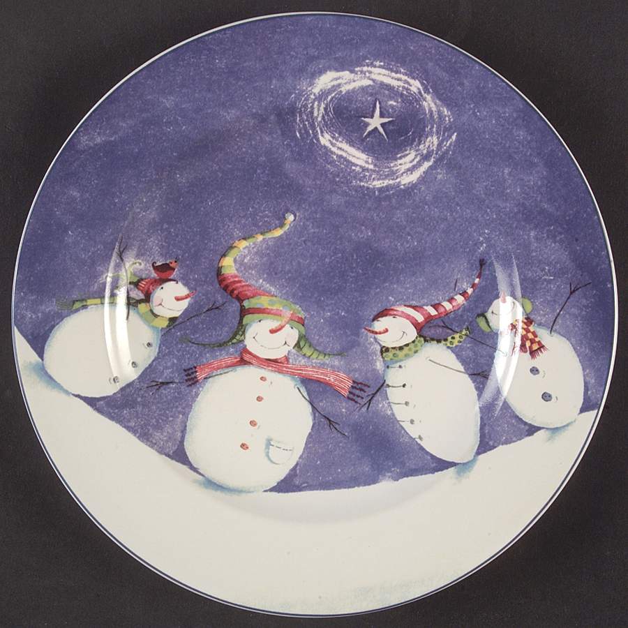 Snow Family Fun Salad/Dessert Plate by Oneida-1