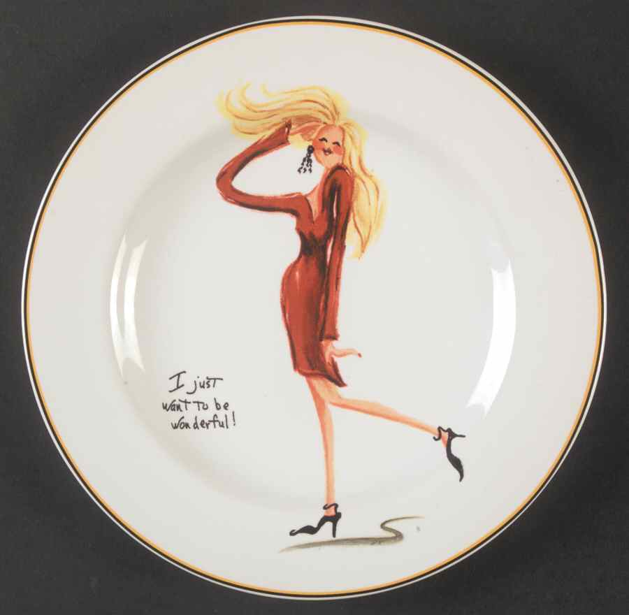 Glamour Girls Salad/Dessert Plate by Oneida-1