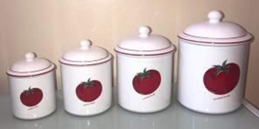 Sundried Tomato (4 Piece) Canister Set (Box Set) by Over And Back-1