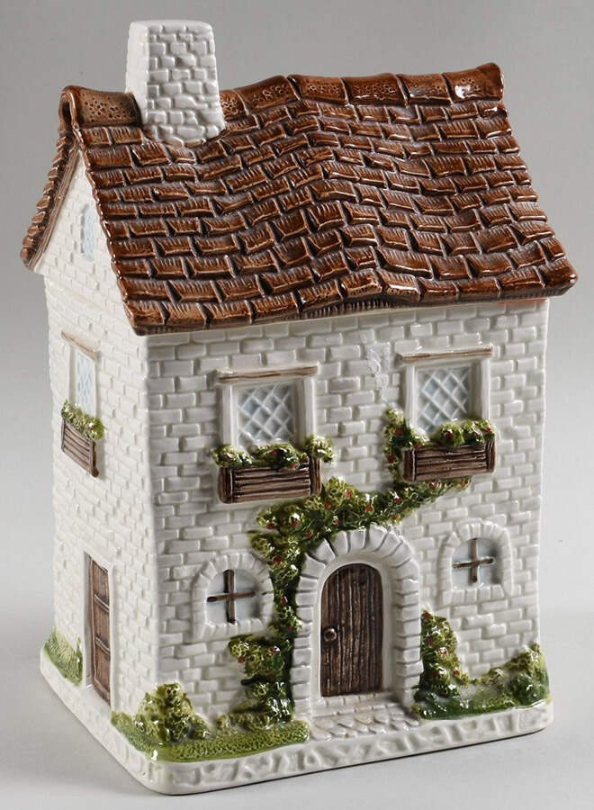 Thatch Roof Cottage Large Canister & Lid by Otagiri-1