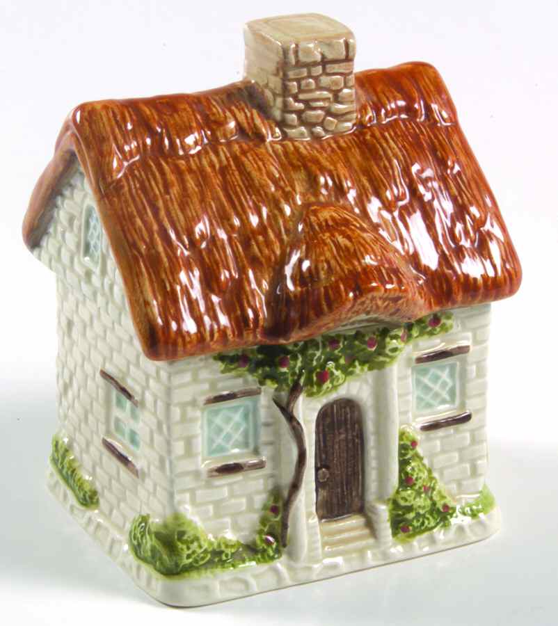 Thatch Roof Cottage Sugar Bowl & Lid by Otagiri-1