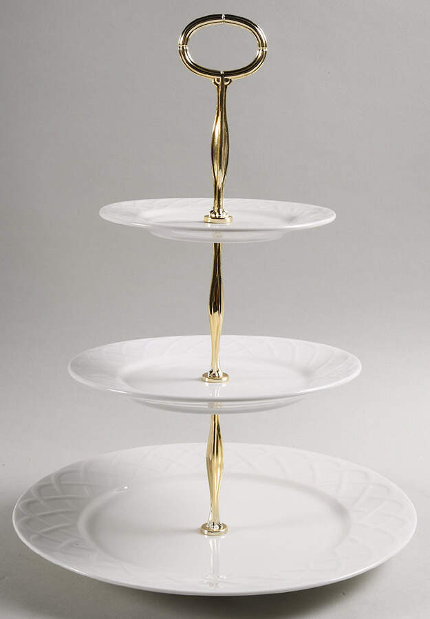 Picnic 13 7/8"-14 1/4" 3-Tiered Serving Tray(DP,SP,BB) HC by Oneida-1