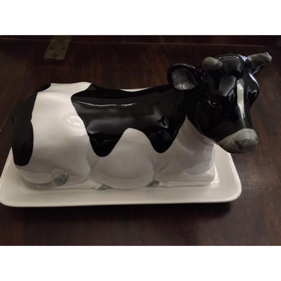 Cow 1/4 Pound Figural Covered Butter by Otagiri-1
