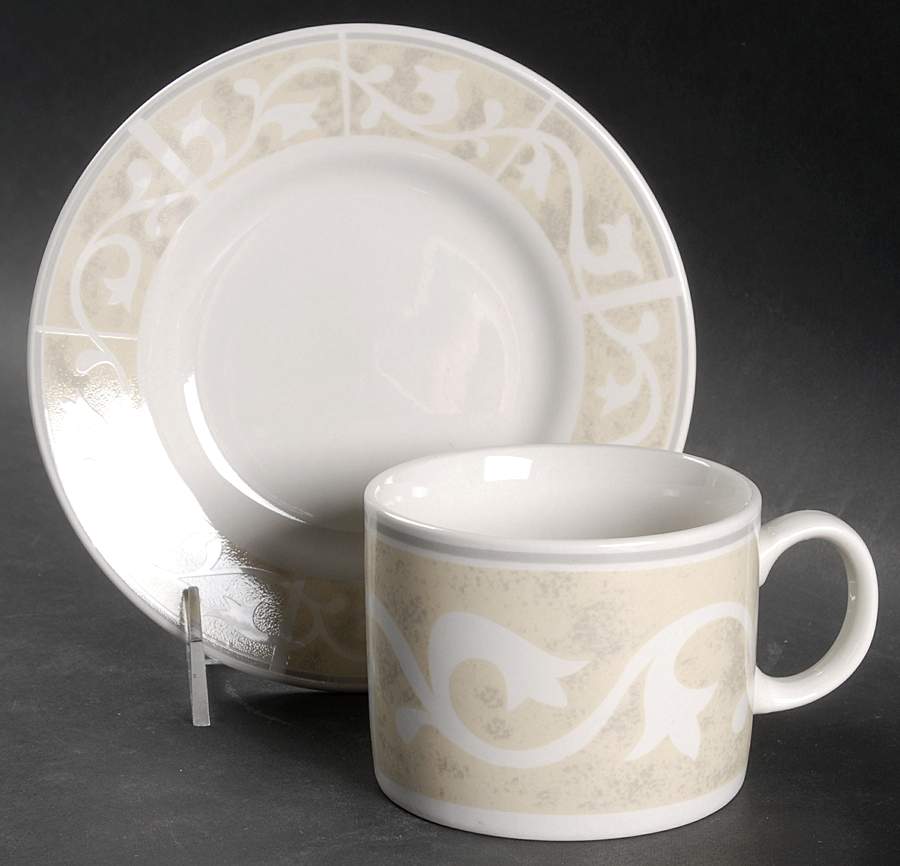 Windsor Flat Cup & Saucer Set by Oneida-1