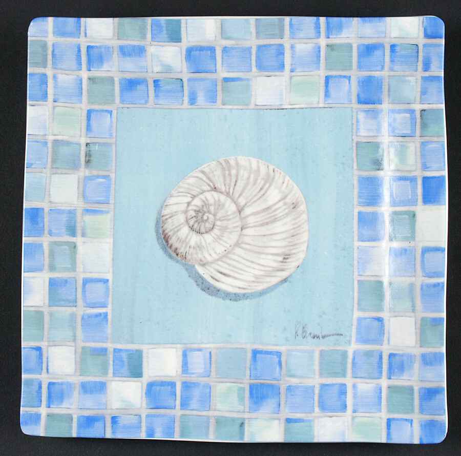 Mosaic Shells Square Salad Plate by Oneida-1