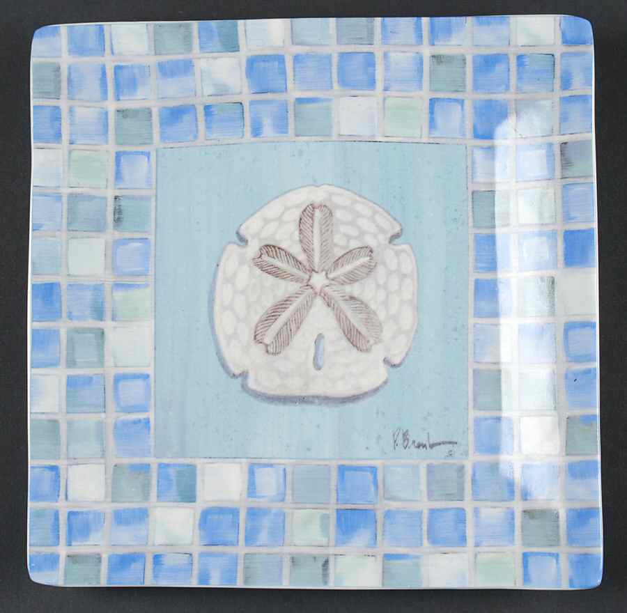 Mosaic Shells Square Salad Plate by Oneida-1