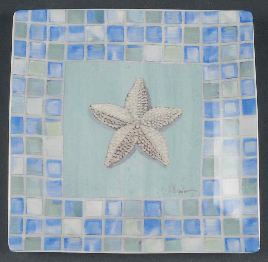 Mosaic Shells Square Salad Plate by Oneida-1