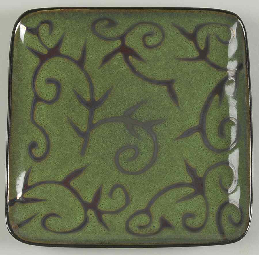 Solare Green Square Salad Plate by Oneida-1