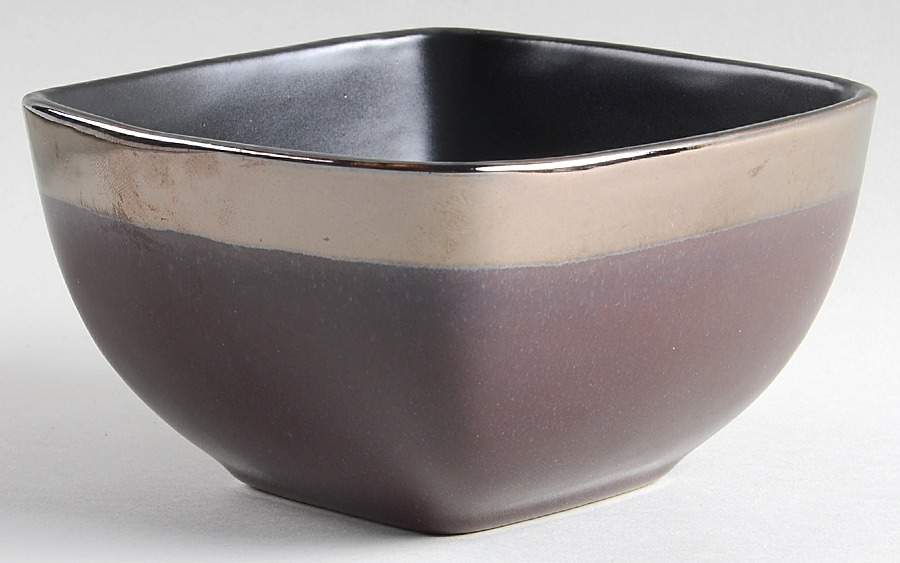 Solare Burgundy Square Soup/Cereal Bowl by Oneida-1
