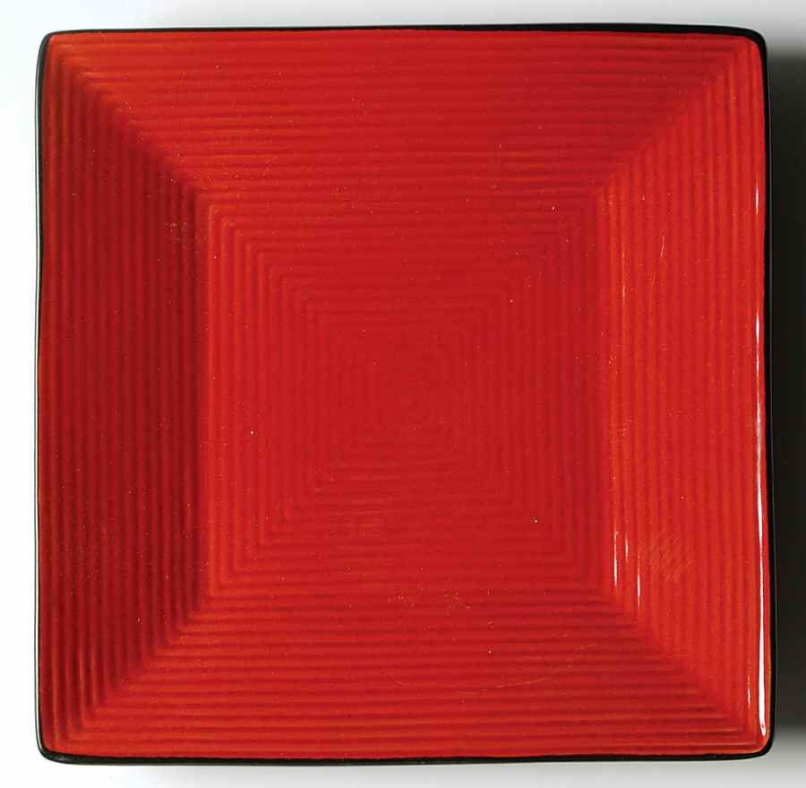 Shangri La Red Square Salad Plate by Oneida-1