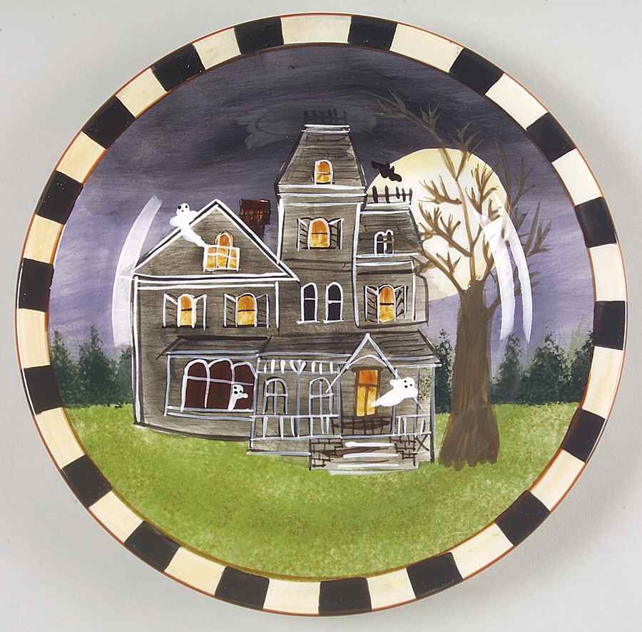 Haunted Hollow (Hand Painted) Salad/Dessert Plate by Oneida-1