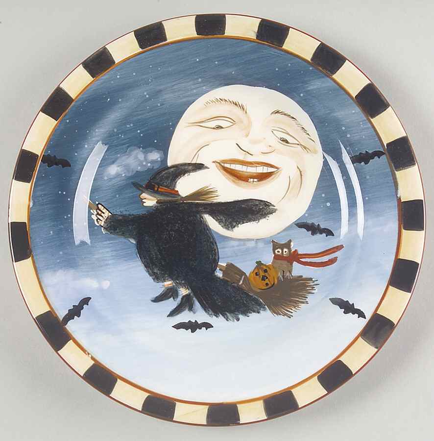 Haunted Hollow (Hand Painted) Salad/Dessert Plate by Oneida-1