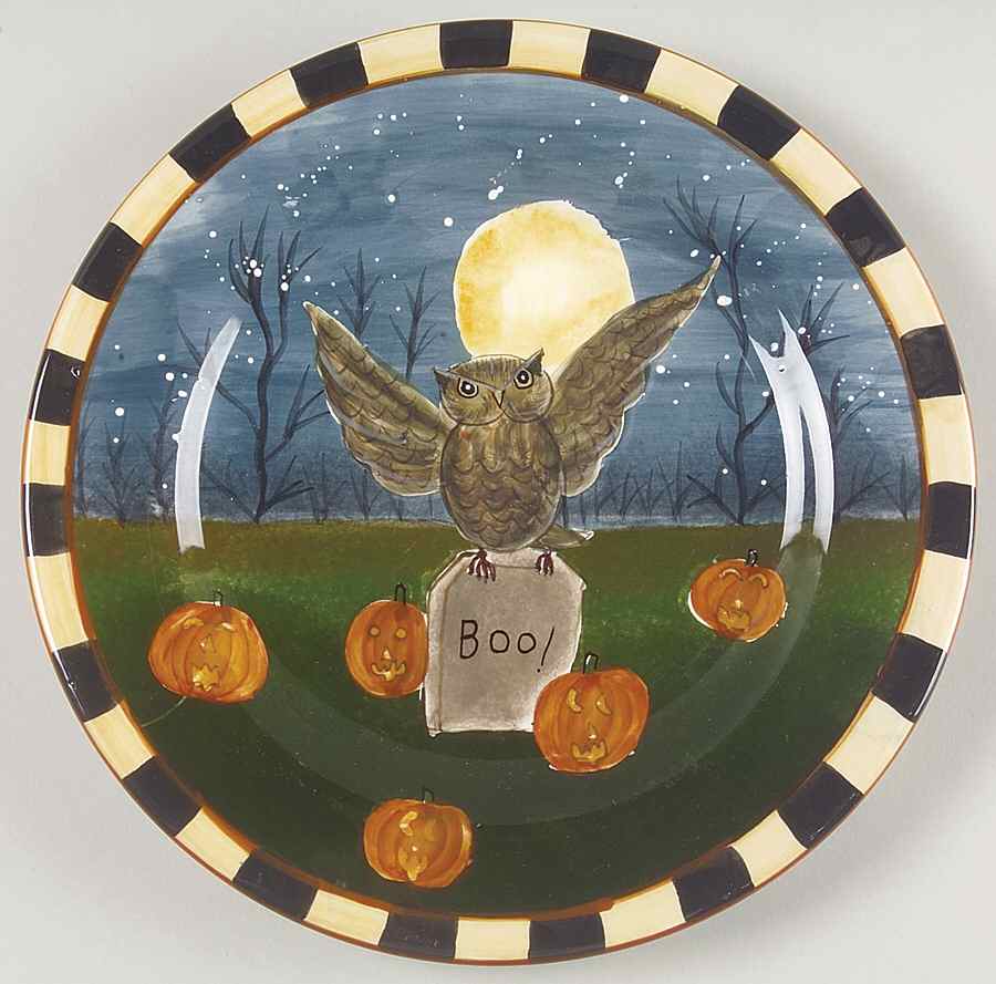 Haunted Hollow (Hand Painted) Salad/Dessert Plate by Oneida-1