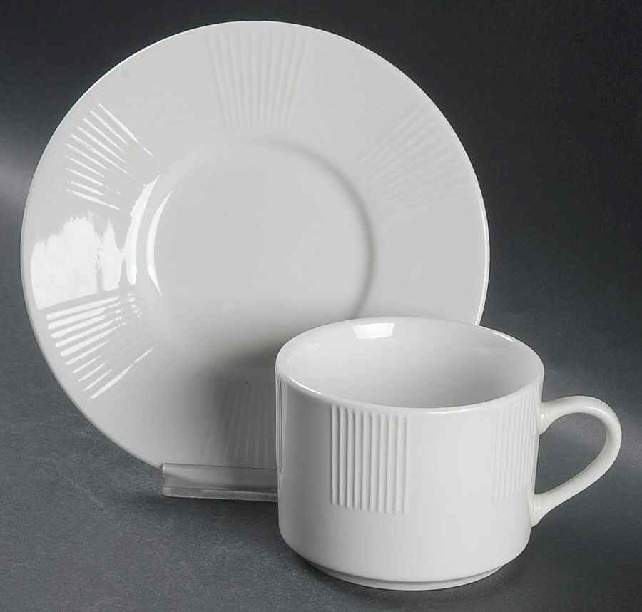 Sunrise Flat Cup & Saucer Set by Oneida-1